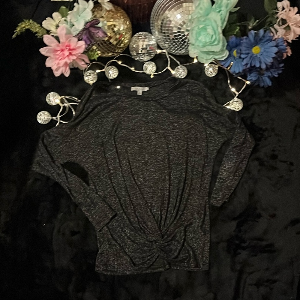 Front Knot Scoop Neck Top